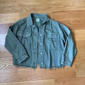 Zara Green Jean Jacket